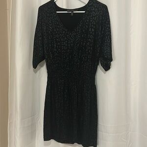 WHBM size XS black animal print‎ dress.